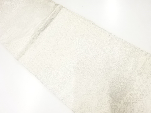 リサイクル　道長取に古典柄模様織出し袋帯